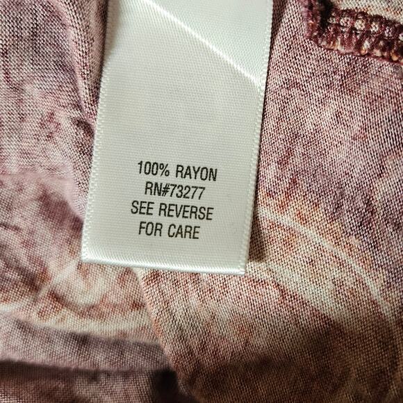 Pasiley Print Cowl Neck Blouse Size Medium - Picture 4 of 4